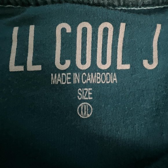 LL Cool J Thermal Waffle Shirt Long Sleeve Pullover Graphic Blue Mens XXL 2XL - Picture 5 of 8